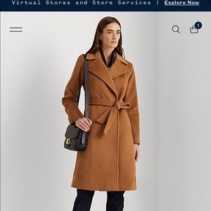 Ralph Lauren wool wrap coat. NWT